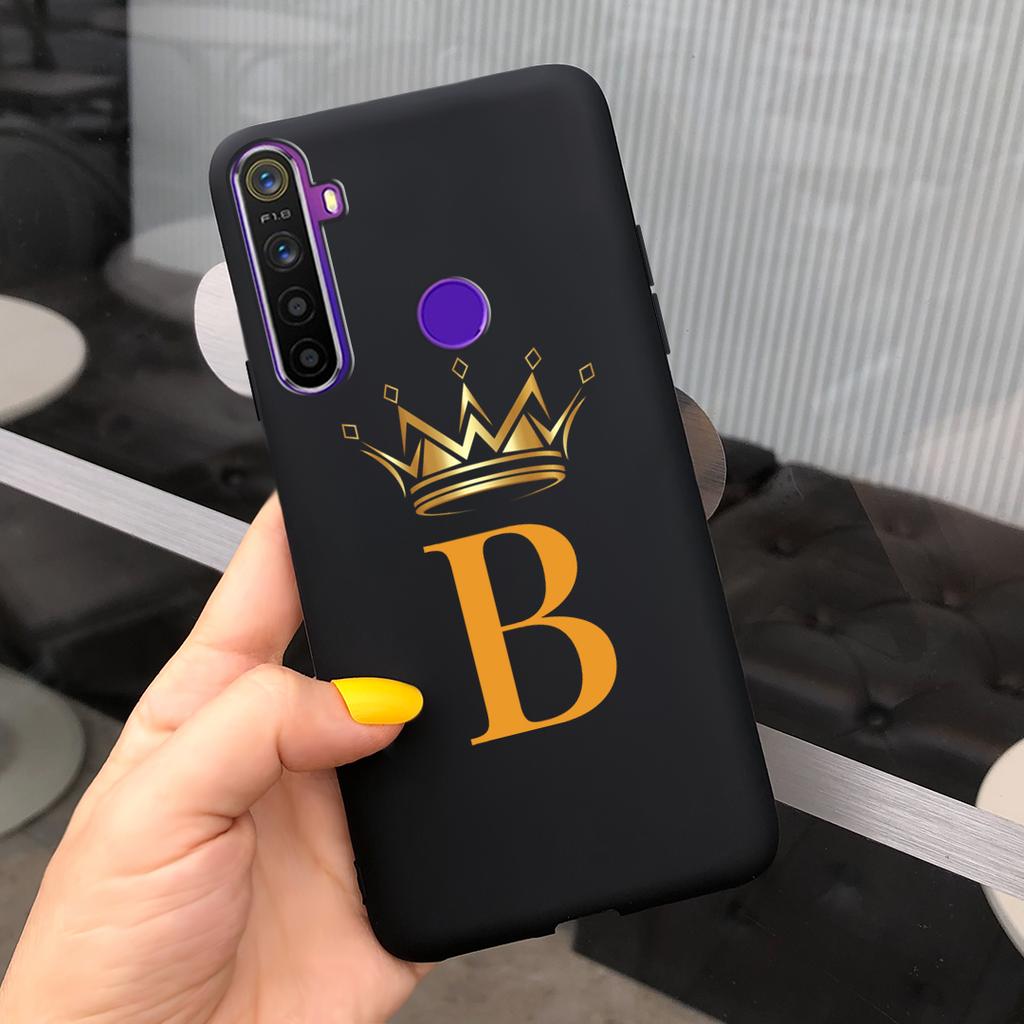 For Oppo Realme 5 5i 5s 5Pro 6i Case Cute Letter Silicone Soft Matte Bumper Back Cover For Realme 5 I 5s 5Pro Phone Case Funda