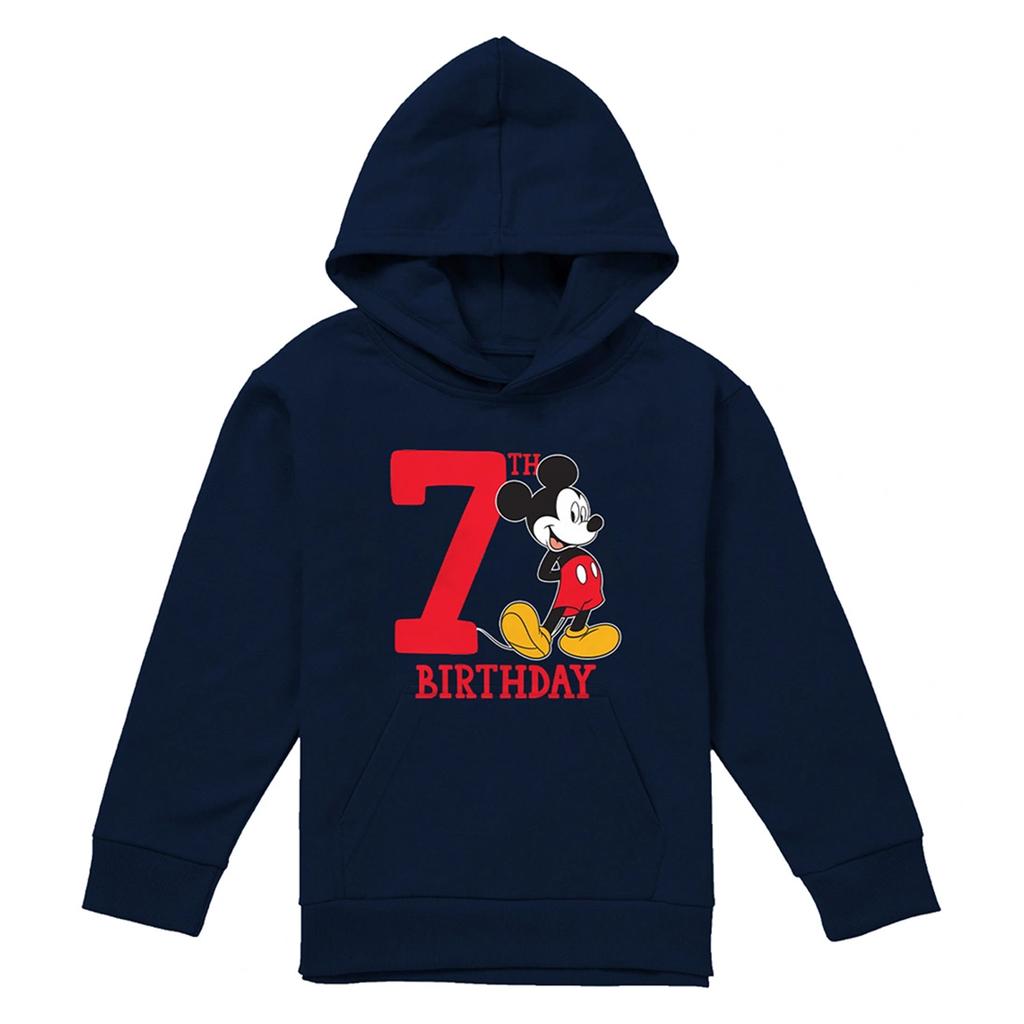 Disney Childrens/Kids Mickey Mouse Shirt 7th Birthday Hoodie