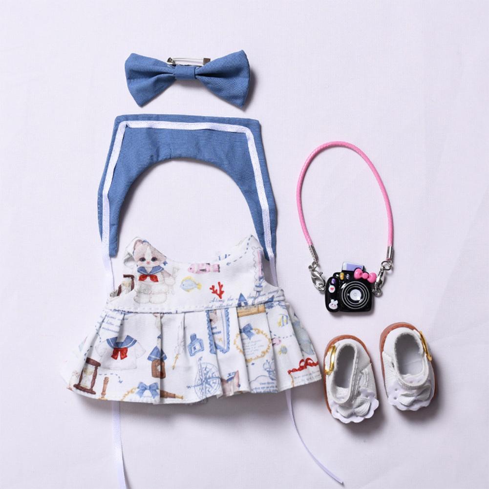 

Для 17см куклы Лабубу Одежда Модная одежда Темно-синее платье Одежда для куклы Подбор цвета Аксессуары для кукол-камер Милые маленькие тряпочки 03#