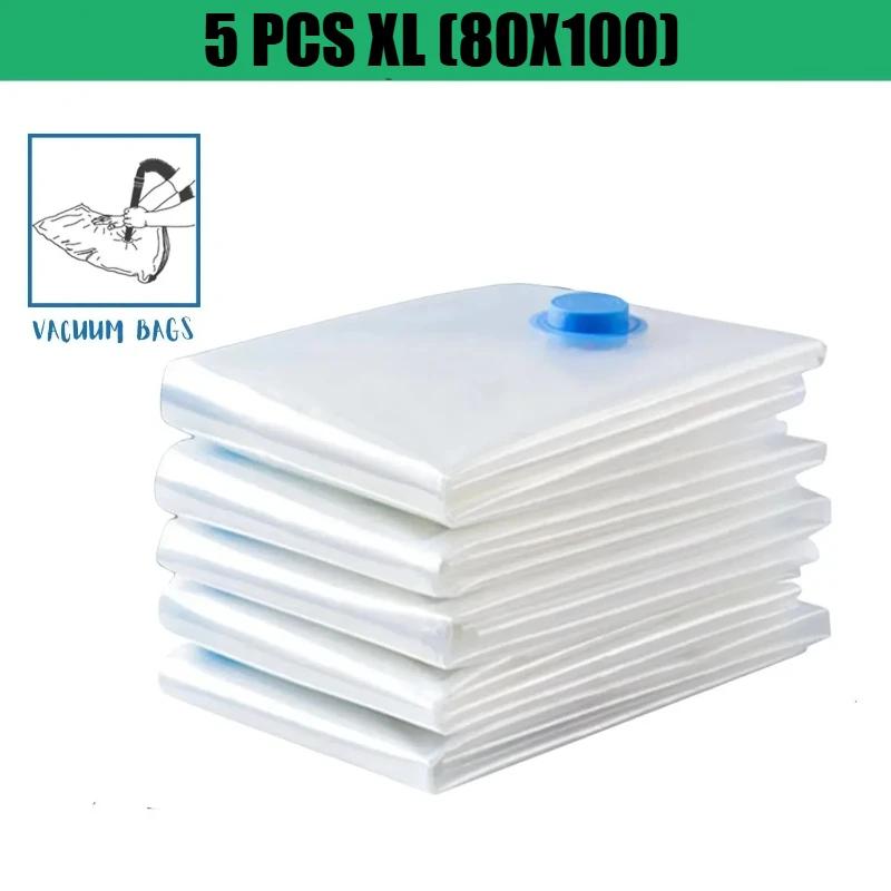 1Pcs Vacuum Storage Bags Vacuum Seal Bag Space Saving Bags for Comforters Clothes Pillow Bedding Blanket Storage or Hand Pump