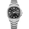Japan Citizen Eco-Drive Men's Watch - Black Dial, Solar Powered, No Battery Needed