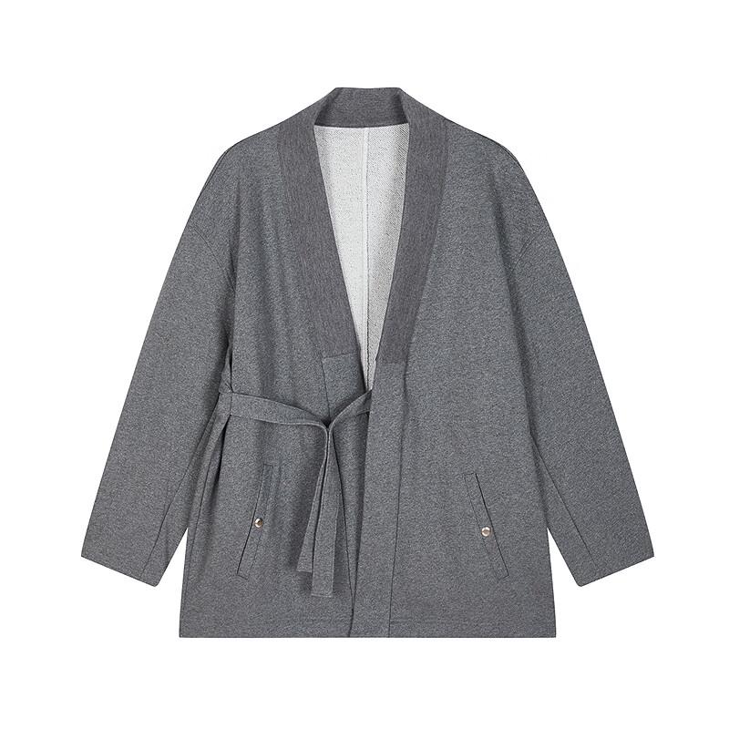 CROQUIS Men's Boat Neck Cardigan Sweatshirt