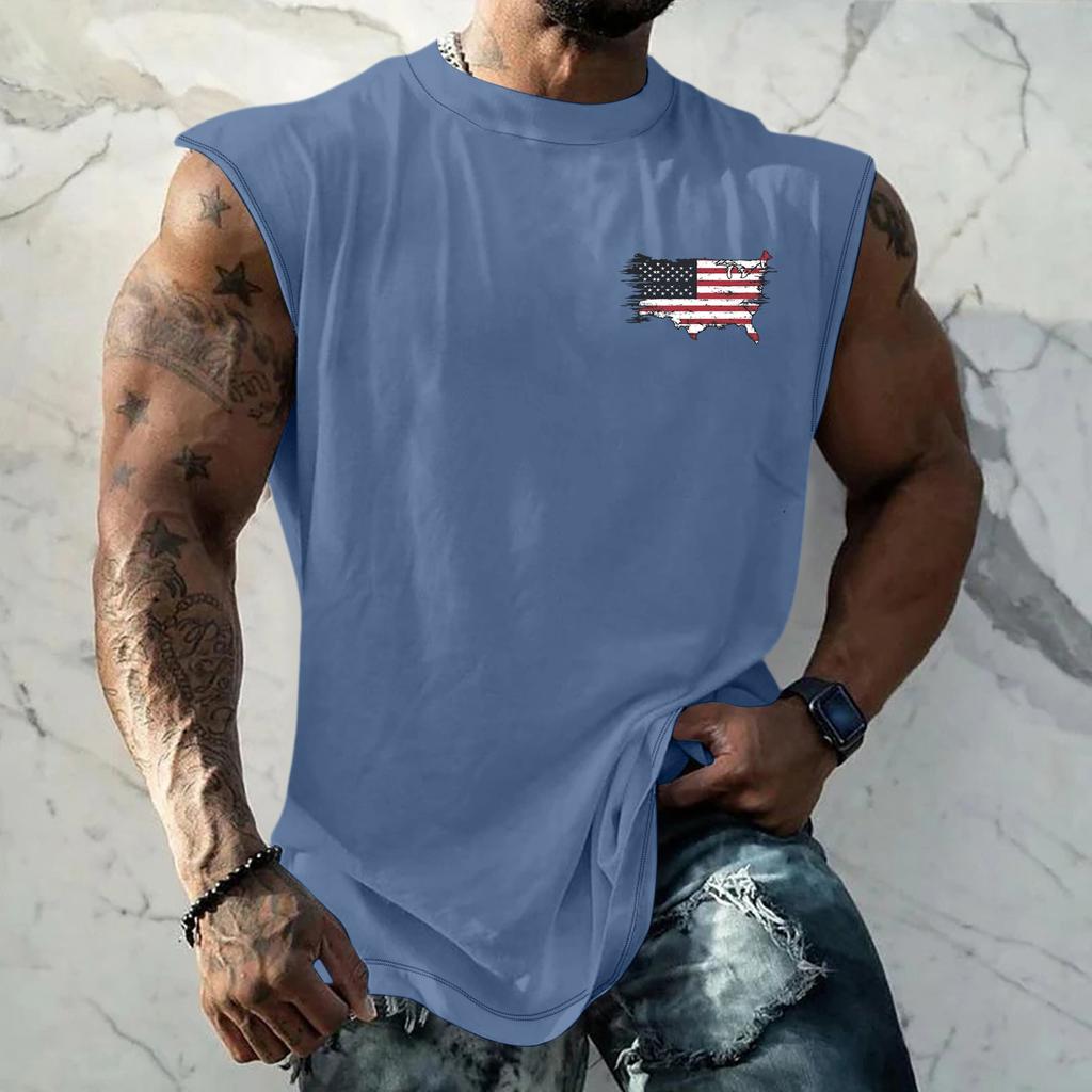 Chaleco y Chaleco Estampados para Adelgazar y Ejercicio de Fitness para Hombres, Forma de I Ancha en los Hombros y Centro de la Espalda para Hombres