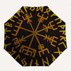 Viking Vegvisir Compass Norse Symbol Tapestry Wall Hanging DecorUmbrella, Portable 3-Fold Compact Umbrella for Men & Women ES28