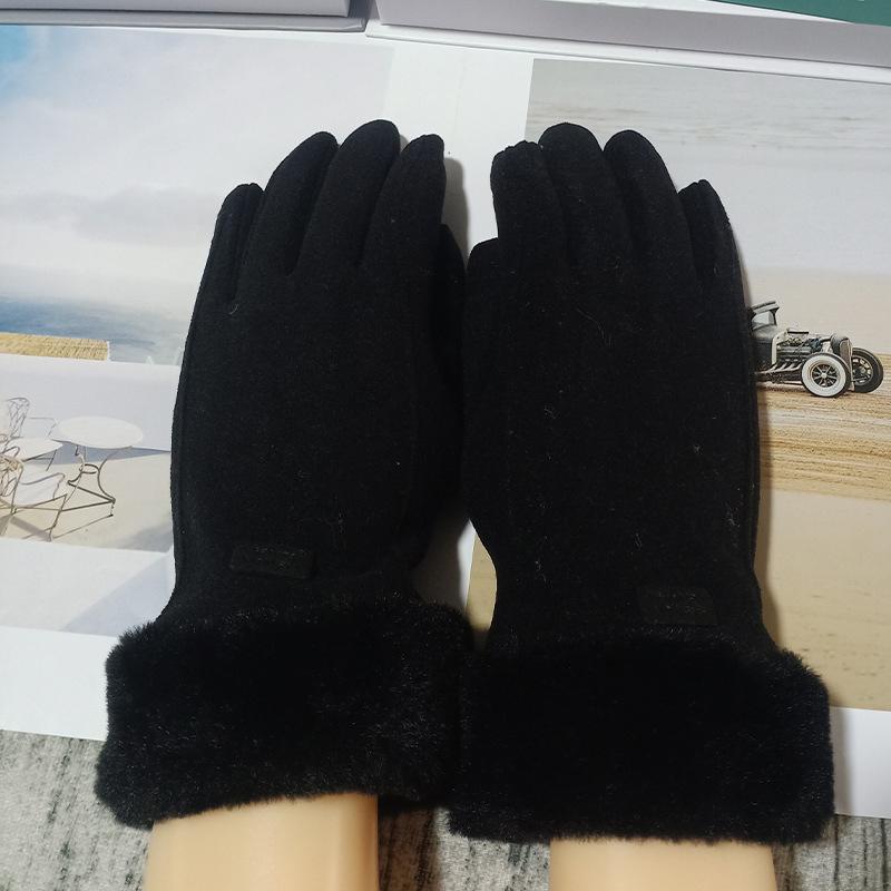 Herbst- und Winter-Outdoor-Radhandschuhe Winddicht Kältefest Warm Touchscreen Fünffinger-Fahr- und Radsport-Sporthandschuhe