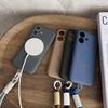 Liquid Silicone MagSafe Magnetic Case with Wrist Strap for iPhone 12 13 14 15 16