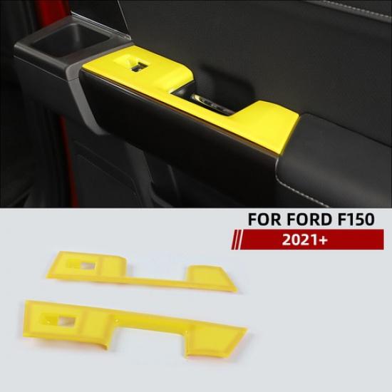 Inner Rear Door Window Lift Switch Panel Trim Cover For Ford F150 -22 Yellow