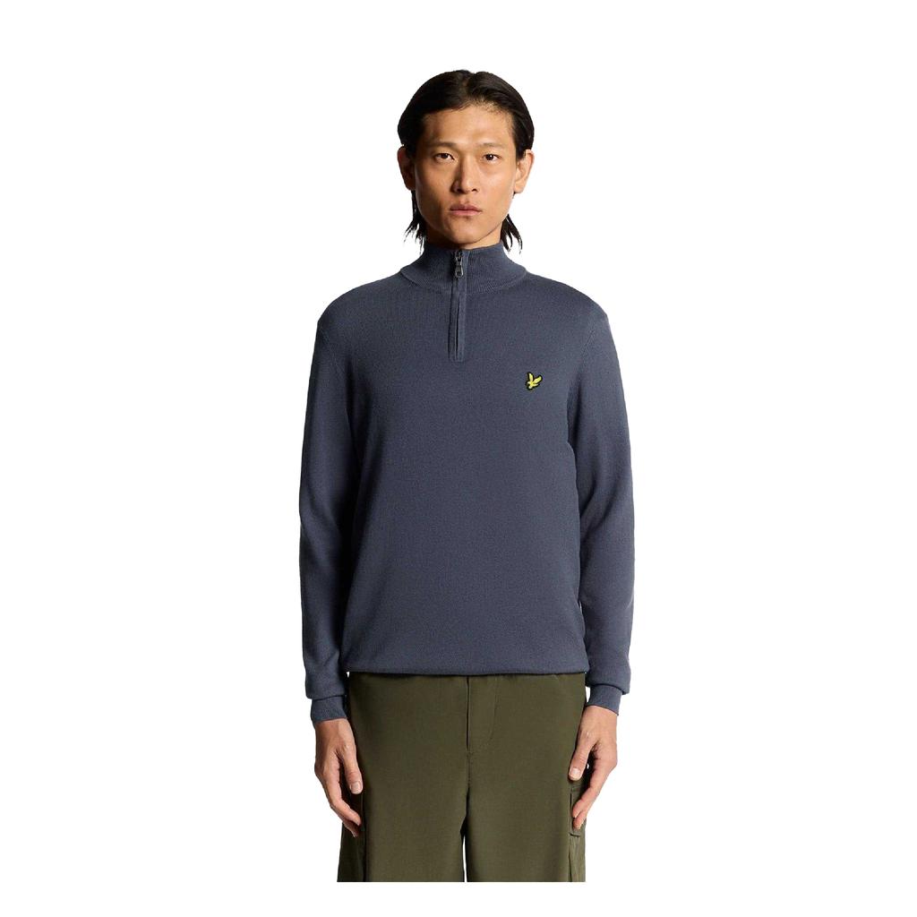 Lyle & Scott Mens Cotton Merino Quarter Zip Jumper