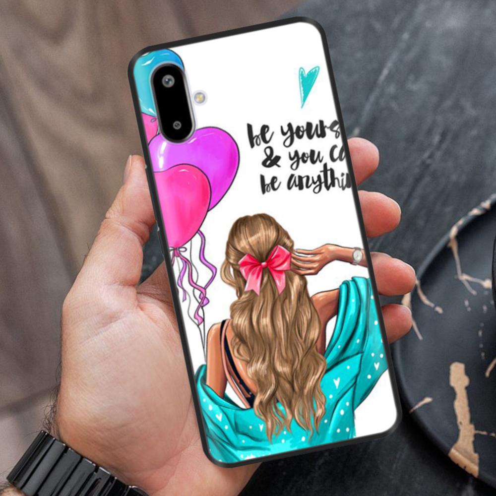 Case For Samsung Galaxy M06 Case 6.74" Cute Flower Cover Soft Silicon Matte Protective Fundas For Samsung F06 Bags Cartoon Shell