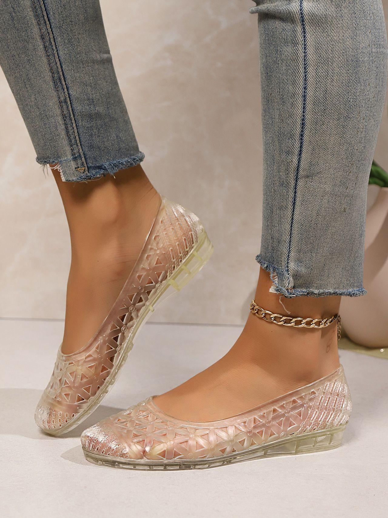 

New high-value crystal women s sandals home fashion versatile non-slip low-heeled bag head sandals women s shoes 41 білий