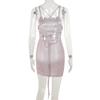 Fall Short Dress Fashion Style Sexy Slim-fit Sparkly Halter Strap Slip Dress