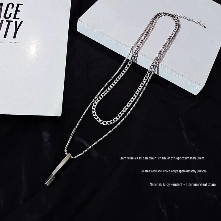 Trendy Spiral Geometric Pendant Necklace: Minimalist Hip-Hop Style for Men, Boys, and Girls In Cool Titanium Steel.