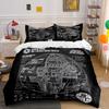 Death Star Blueprint Design Bedding Duvet Cover Set Duvet Cover Pillowcases (1*Duvet Cover 2*Pillowcases, Without Duvet Insert)