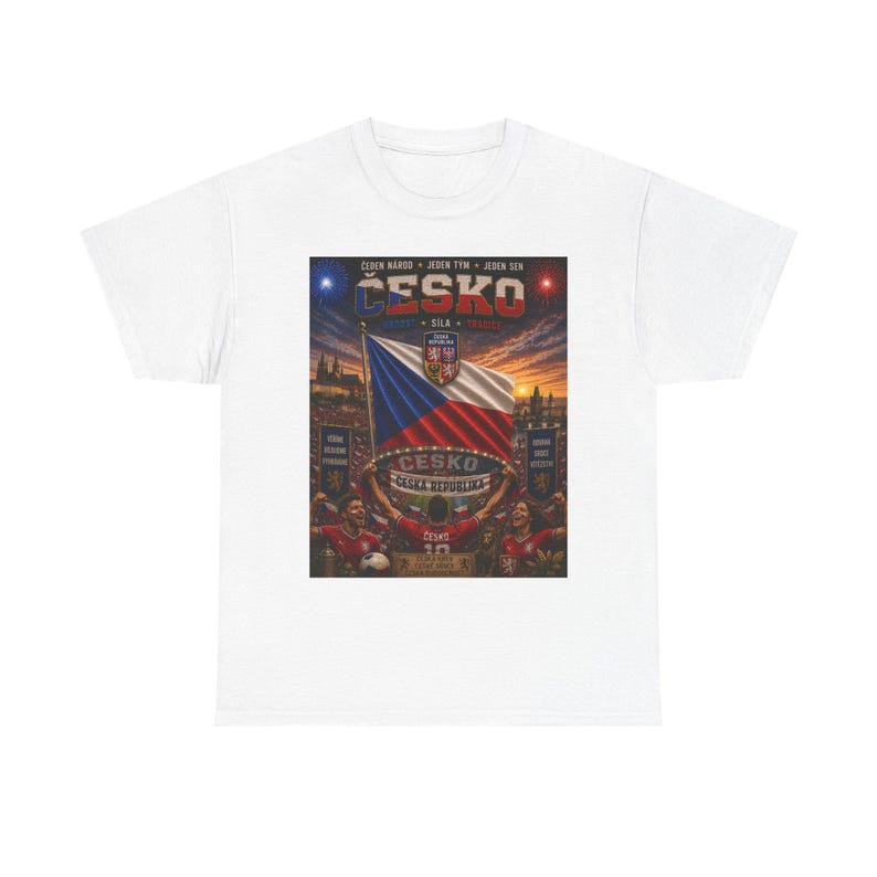 Czech Republic Football Fan T-Shirt | Czech Flag Graphic Shirt | UEFA Fan Apparel | Czech Pride T-Shirt 3XL