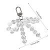 Pearls Bowknot Phone Pendant Key Chain Elegant Keychain Pendants for Handbag Keychain Cute Bowknot Crafting Decoration