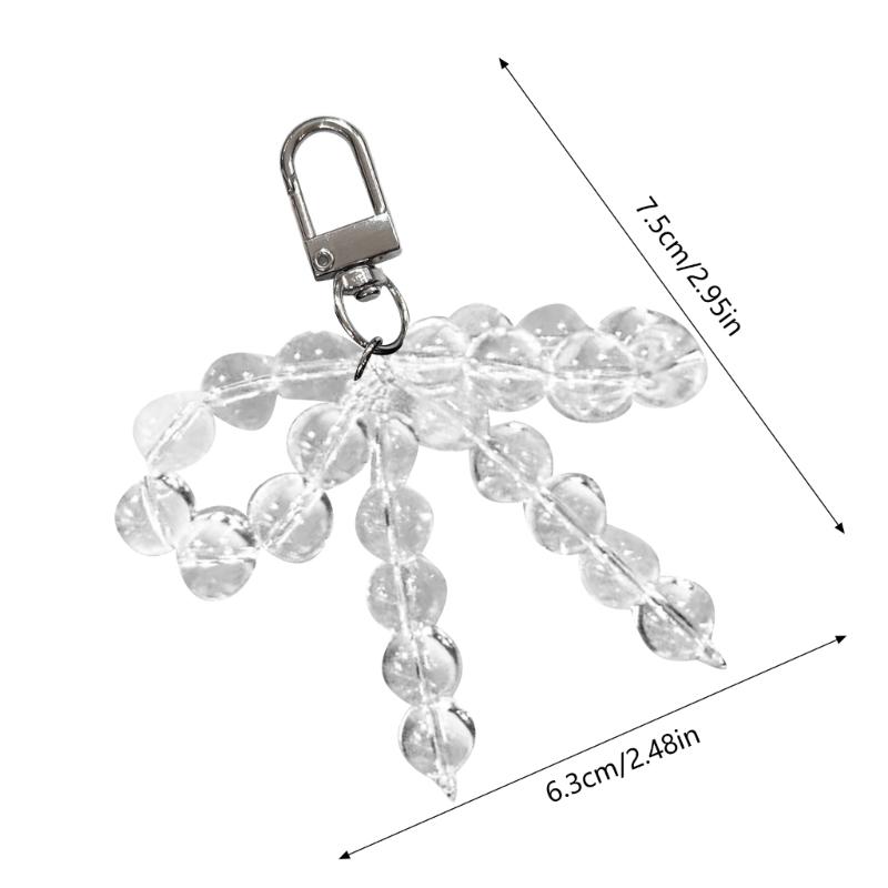 Pearls Bowknot Phone Pendant Key Chain Elegant Keychain Pendants for Handbag Keychain Cute Bowknot Crafting Decoration