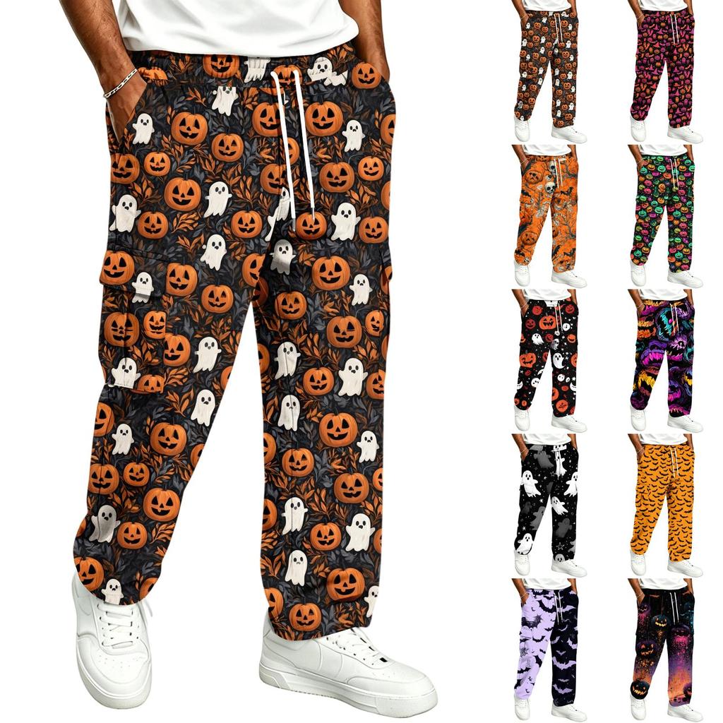 Men's Casual Straight Leg Drawstring Cargo Joggers for Daily Commute and Workout