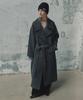 From Where Oversized Double Long Coat_Charcoal Grey