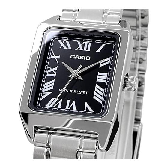 [Casio] CASIO Standard Analog Ladies Watch LTP-V007D-1B Black Silver Metal Band Overseas Model [Parallel Import]