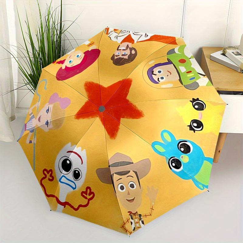 

Toy Story characters,Pixar Automatic Opening and Closing Umbrella - 8-rib Folding Design, Lightweight and Portable, Suitable for Daily Busin
