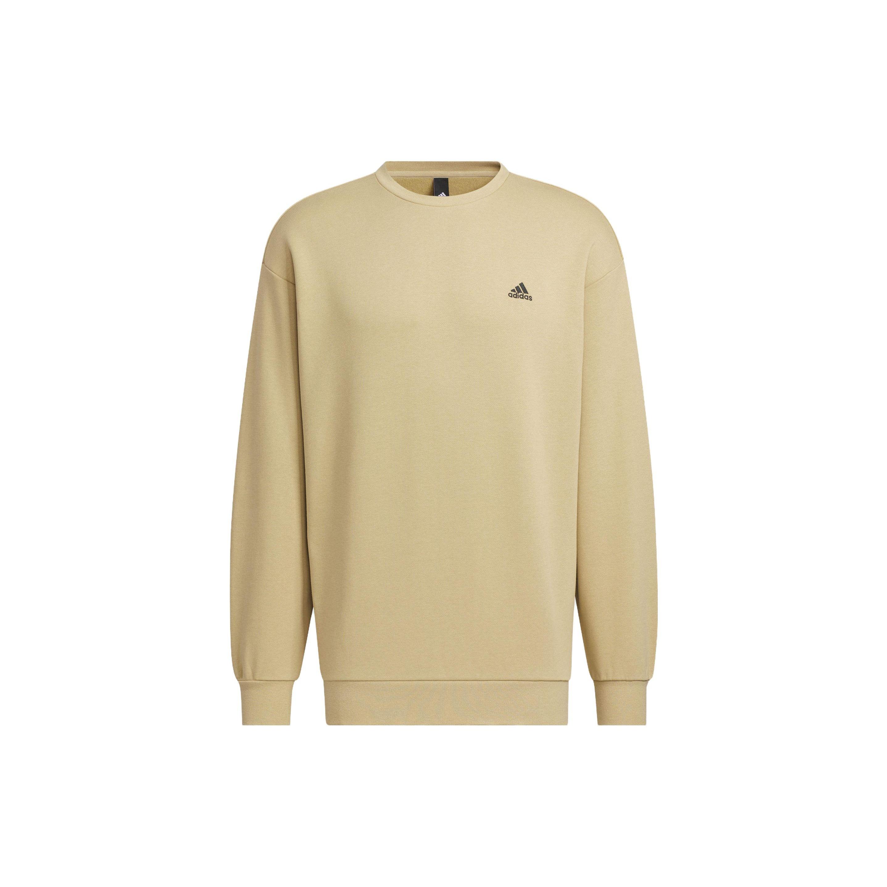 adidas Logo Crew Sweatshirt Tan Men s IV7601 XXS