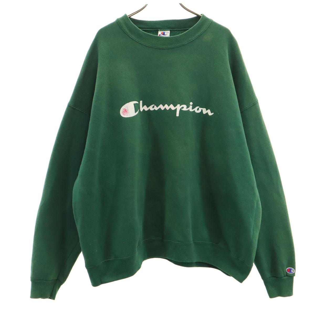 

Champion 90s Made in USA Old Long sleeve sweat trainer XXL green Men s Used