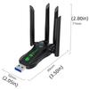 Bluetooth 5.4 900Mbps WiFi Dongle 4 Antenna Wireless Network Card  Wireless Networking