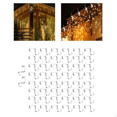 50 pezzi Mini ganci per appendere grondaie Comode decorazioni per feste Clip luminose per Natale Halloween