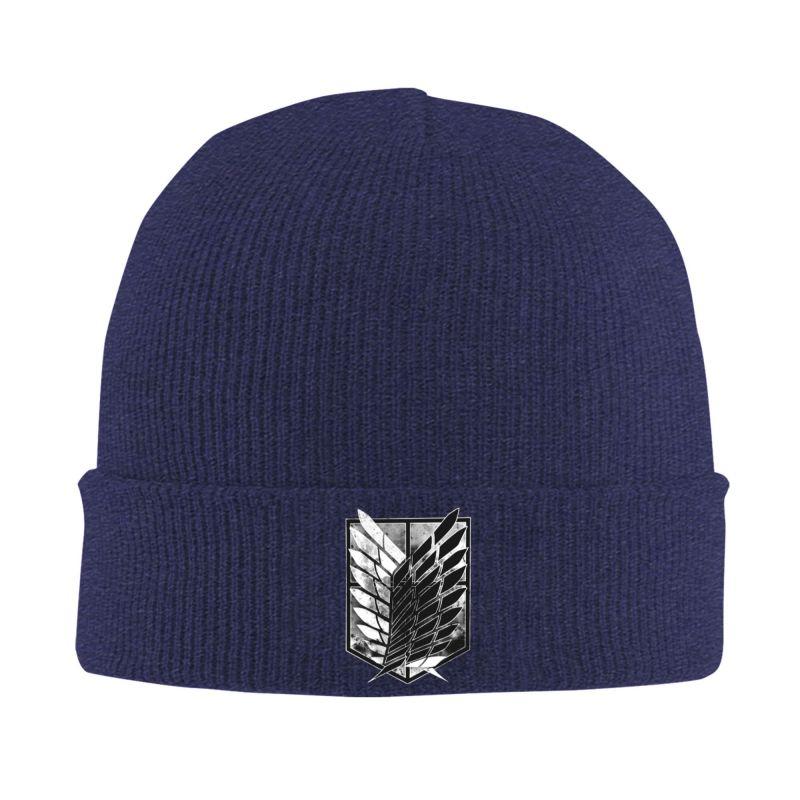 Attack on Titan Logo Print Beanie Hats Unisex Bonnet Hats Outdoor Knit Hat Autumn Winter Warm Head Wrap Caps Skullies Beanies