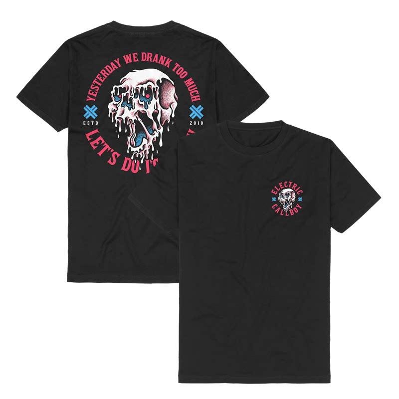 ZX Best Summer New Style German Electronic Electric Callboy American Retro Shortsleeved Mens Pure Cotton Printed Tshirt