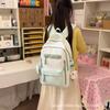 Schoolbag Popular 1011 New Middle and High School Girls Large-capacity Backpack Stars Small Fresh Contrasting Color Schoolbag Wholesale
