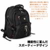 SWISSWIN SW8112N Backpack Swisswin Backpack Daypack Backpack Large Capacity 38L School Men's Women's (Black)