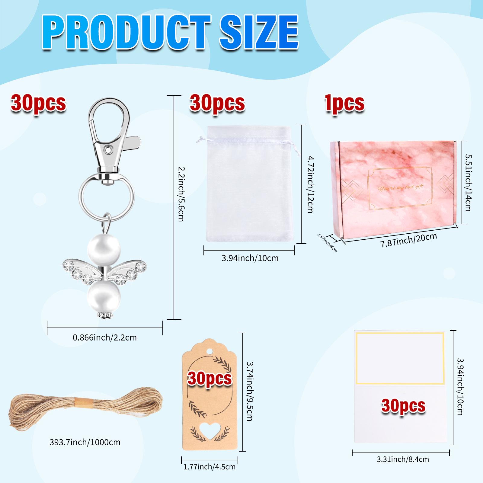 TEMU Guardian Angel Keychain Pendant Party Favor & Wedding Place Card Souvenir