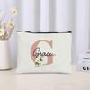 Personalized Makeup Bag Bride Gift Female Travel Organizer Canvas Side Bag Lipstick Eyebrow Pencil Box Wallet