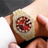 Calendar Function Quartz Wristwatch Waterproof Men  Watch Fashion Iced Out Watch  Jewelry Watch