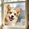 Cute Animal Peeking Window Cling Funny Cat/Dog/Donkey Window Sticker Removable Static Decals for Bedroom