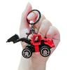 Mini Engineering Cars Charm Keychain Pull Back Cartoon Toy Car Keychain Pendant Anti-Detachable Hook Decompression Tool