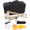 OXIZER Bb Clarinet Beginner Set, 17 Keys, ABS Resin, Pearl White Tuned, Nickel-Plated, Club-Friendly, Includes Reeds, Strap, and Hard Case, Pitch-Stab