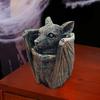 Yousheng Halloween Gothic Bat Storage Box Simulated Bat Resin Figurine Statue Retro Bat Jewelry Trinket Organizer Box Party Decoration Ornament