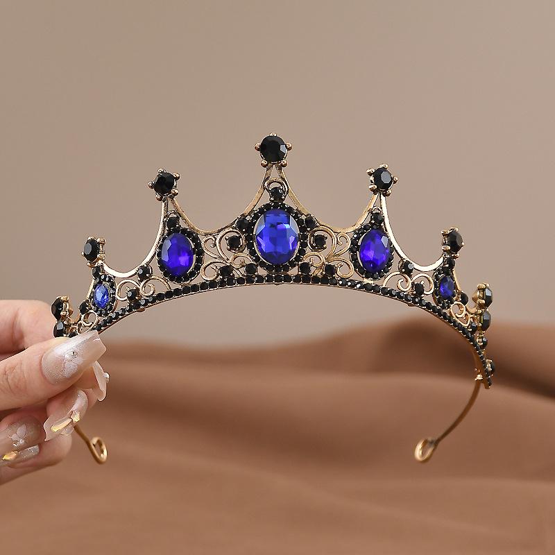 Elegant Crystal Alloy Princess Crown Wedding  Birthday Hair Accessory