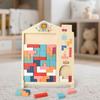 Wooden 3D Puzzles Blocks Brain Teasers Toy Jıgsaw Tangram Colorful Jigsaw Game Preschool Educational Gift For Baby Toddlers Kids