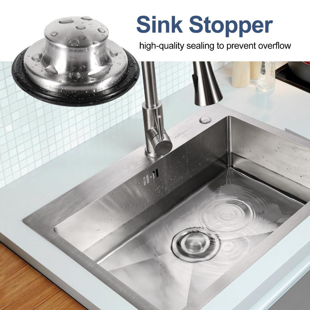 

Резиновая пробка для раковины, сливы для раковины из нержавеющей стали, прочная заглушка для удаления мусора, точная замена