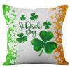Home Cushion Cover St. Patrick's Day Pillowcase Four-leaf Clover Plaid Sofa Cushion Cover