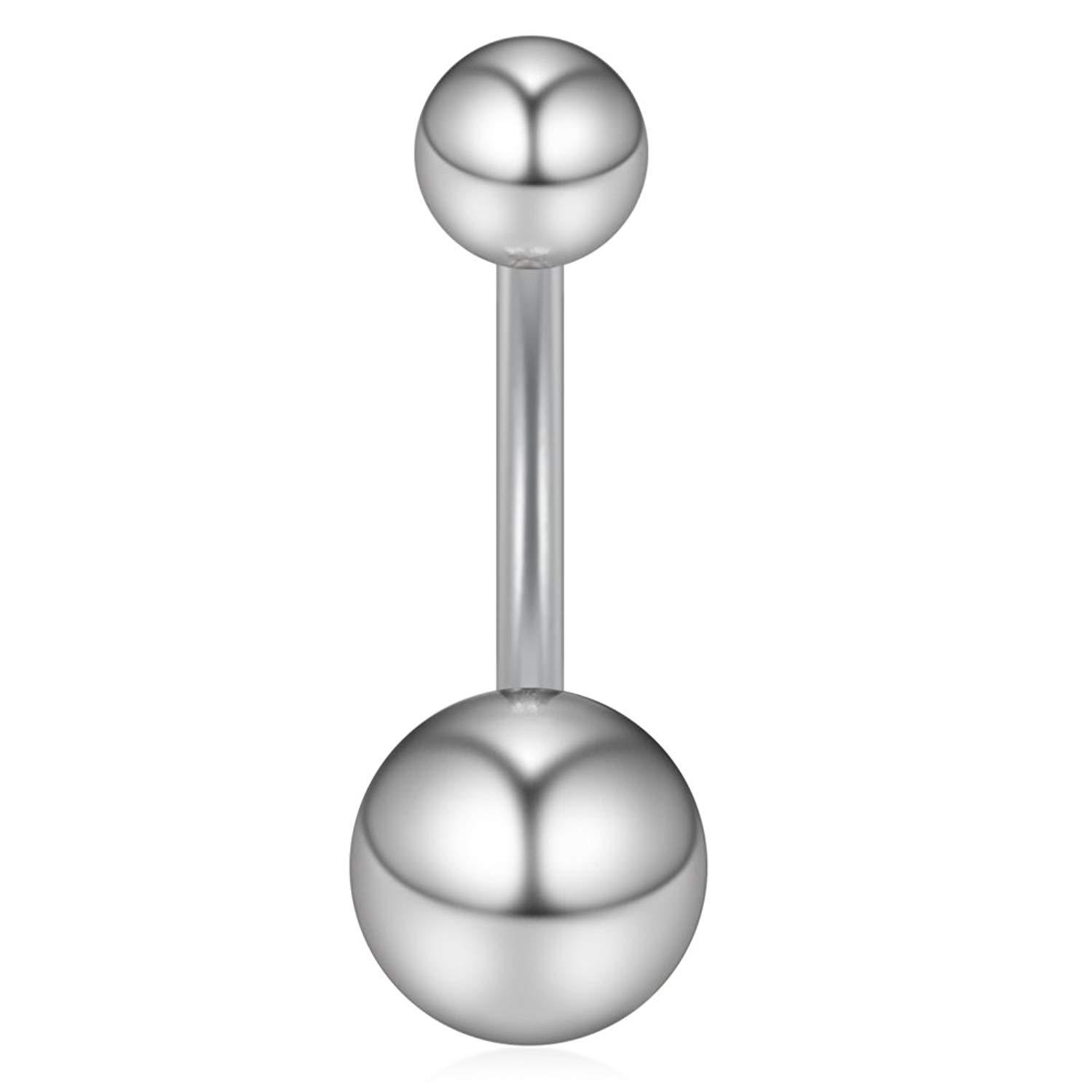 

Пупок Пупок Пряжка для пупка из нержавеющей стали для мальчиков и девочек. Нержавеющая сталь Титановая сталь Гальваника Пирсинг Ювелирные изделия серебряный