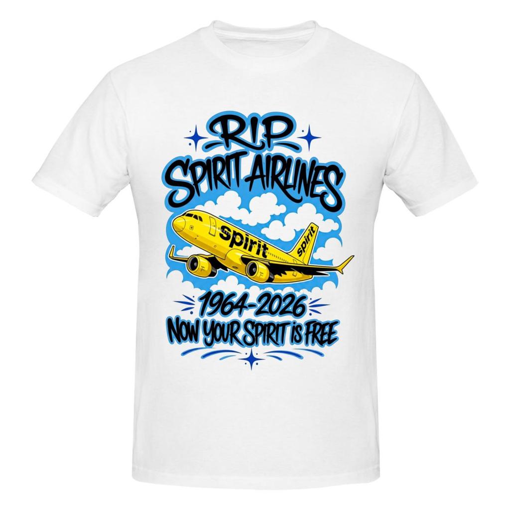 Unisex RIP Spirit Airlines 19832026 Funny Trending T Shirt Vintage Oneck Cotton Anime Shirt