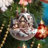 Coffee Cup Ornaments Christmas Tree Pendant 2D Acrylic Christmas Snow Houses Chocolate Mug Car Decor 2025 Xmas Navidad