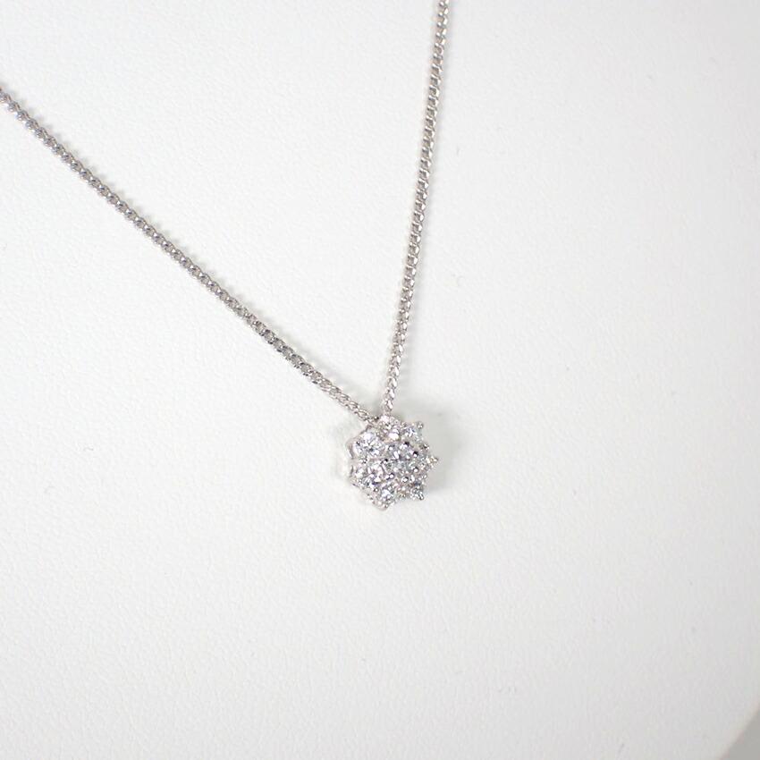 [Used] Pt900/Pt850 Diamond Pendant/necklace/g482-90