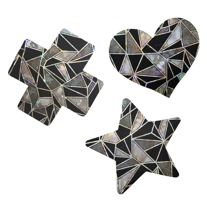 Broken Style Breast Stickers,Pasties Nipple Stickers Disposable Sticky Breast Petal,Nipple Cover for Women Girls