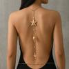 Simple Multilayer Rhinestone Back Chain Necklaces for Women Sexy Metal Shiny Crystal Bikini Waist Chain Body Chain Jewelry Gifts