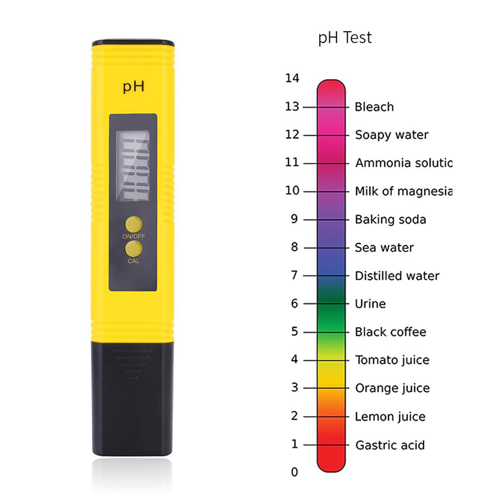 PH Value Meter Portable Water Quality Tester with LCD Display for Pools Hydroponic Aquarium Laboratory